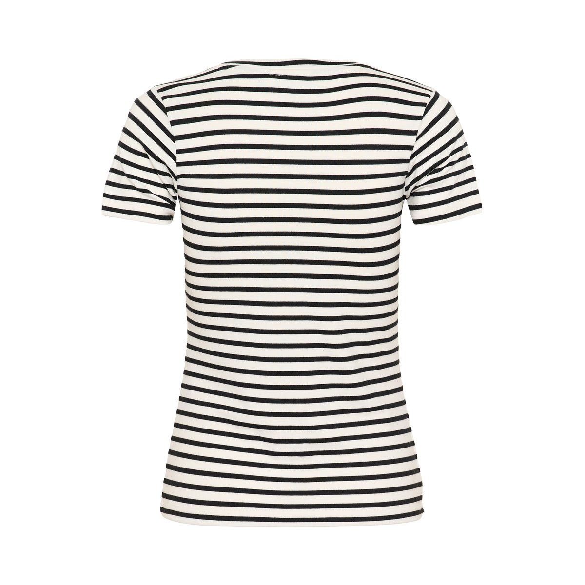 T-shirt à manches courtes blanc chalk/black deep stripe flower, KAFFE
