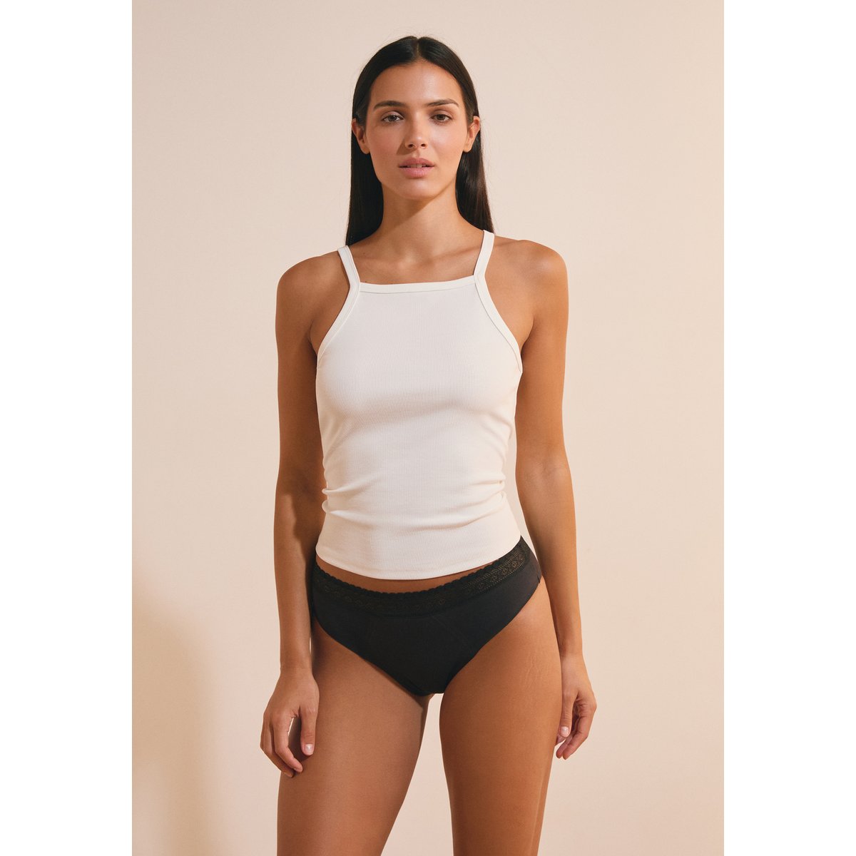 Culotte menstruelle en coton - Flux abondant CELITA noir, ETAM