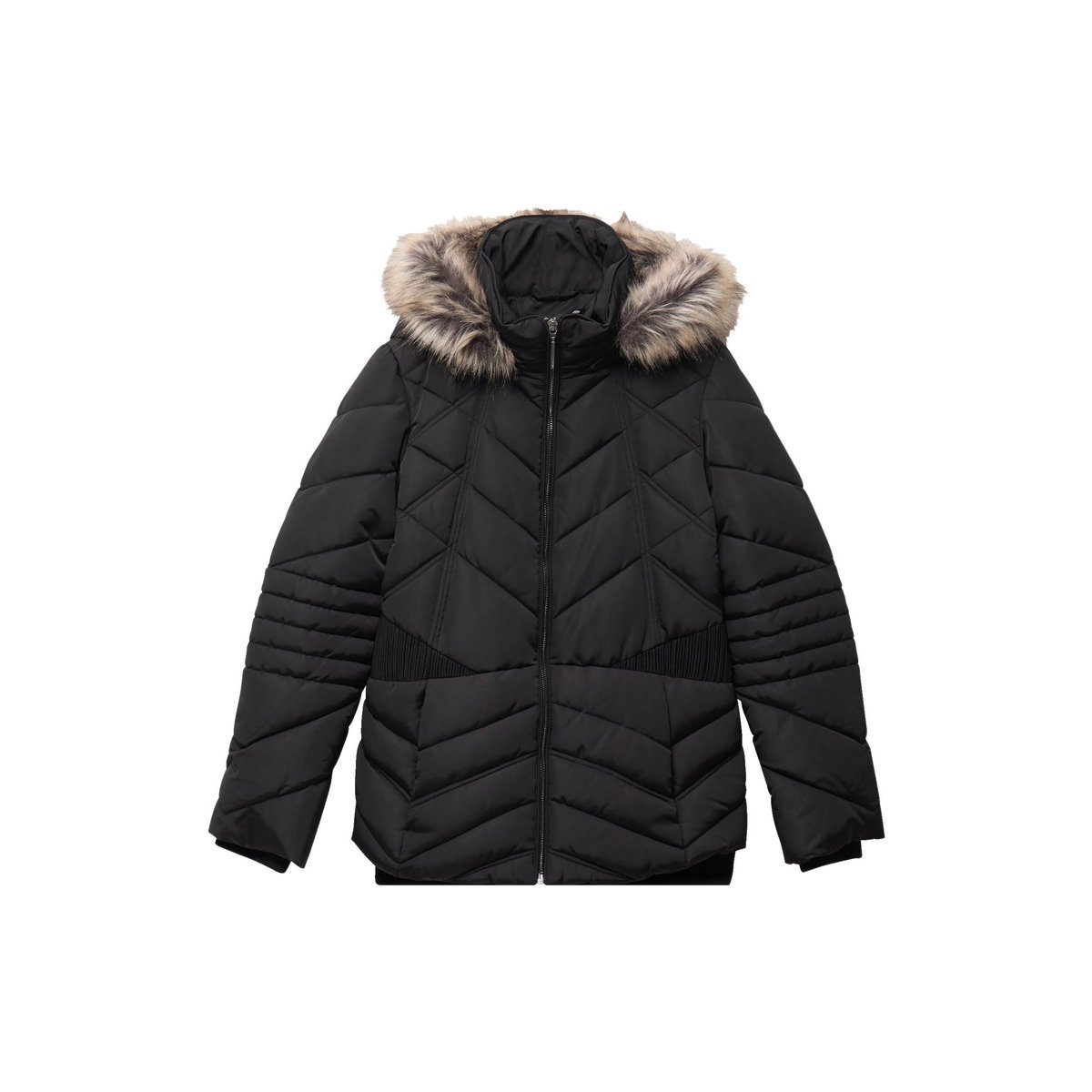 Doudoune cintrée capuche manches longues noir, BREAL