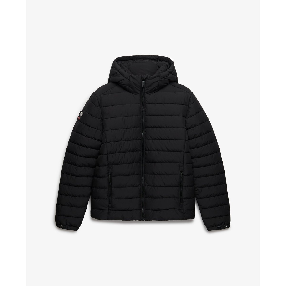 Doudoune Fuji à Capuche Poids Moyen noir de jais, SUPERDRY