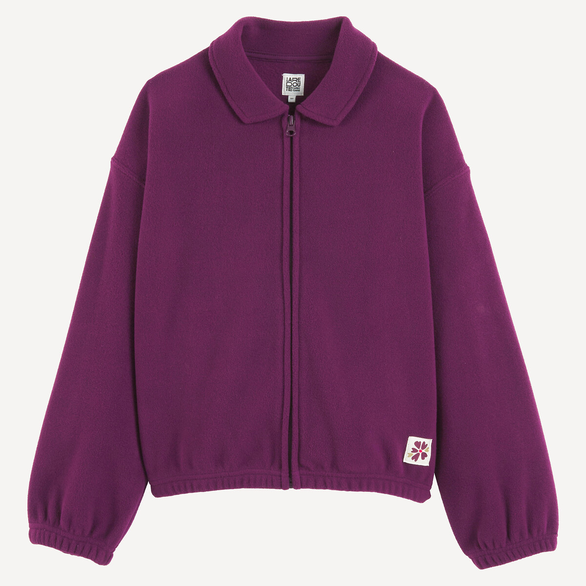 Veste zippée en polaire bordeaux, LA REDOUTE COLLECTIONS