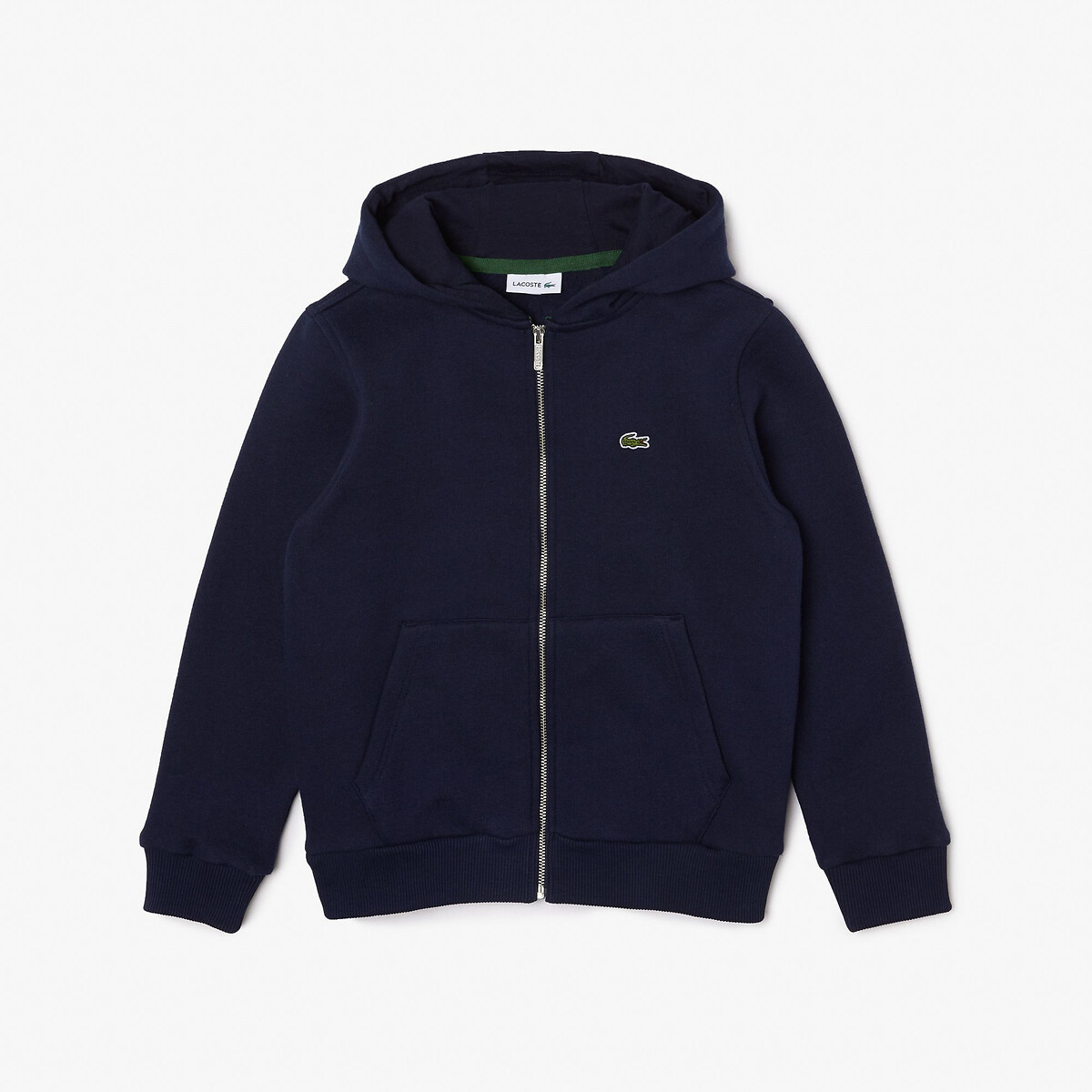 Sweat zippé capuche bleu marine, LACOSTE