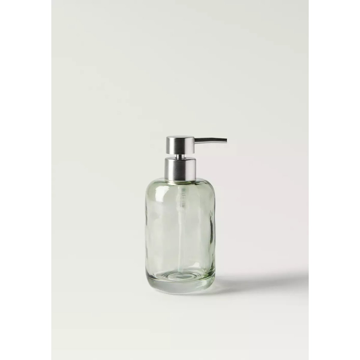 Distributeur de savon cylindrique en verre vert, MANGO HOME