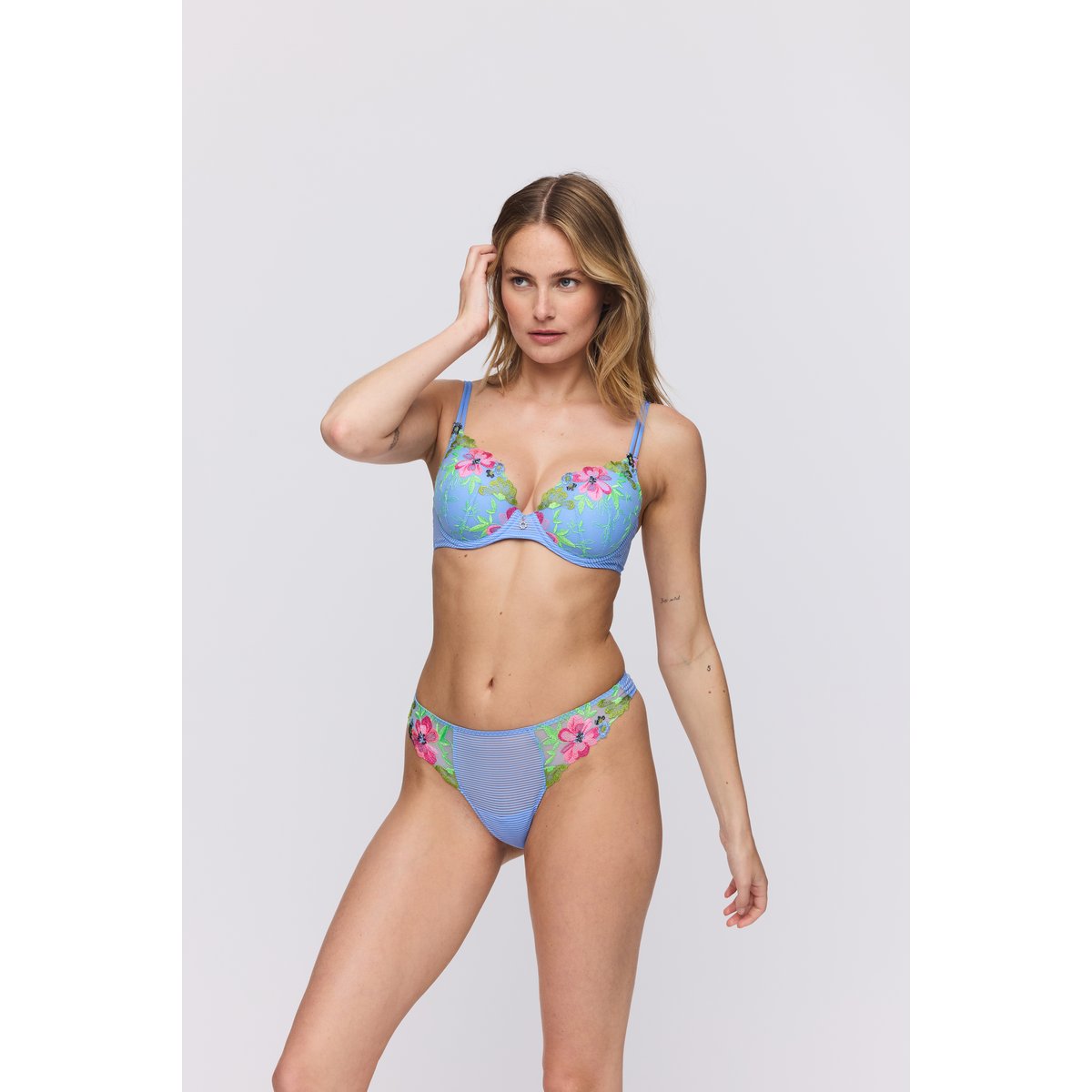 Soutien gorge rembourré - forme coeur ODILLY bleu - santorini blue, MARIE JO