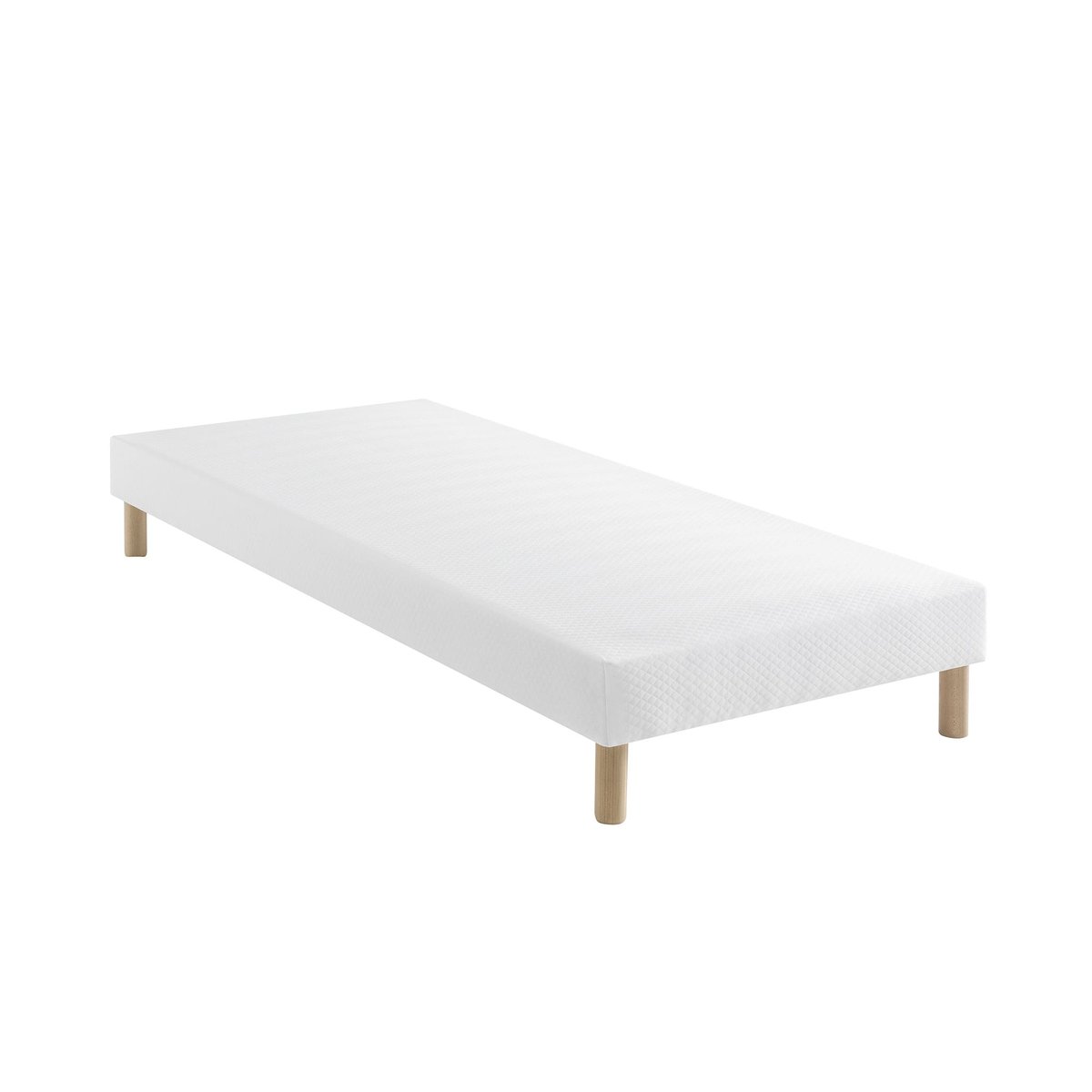 Ensemble matelas ressorts, latex et mémoire de forme, sommier Constellation et pieds Rêve 700 blanc, SOMEO