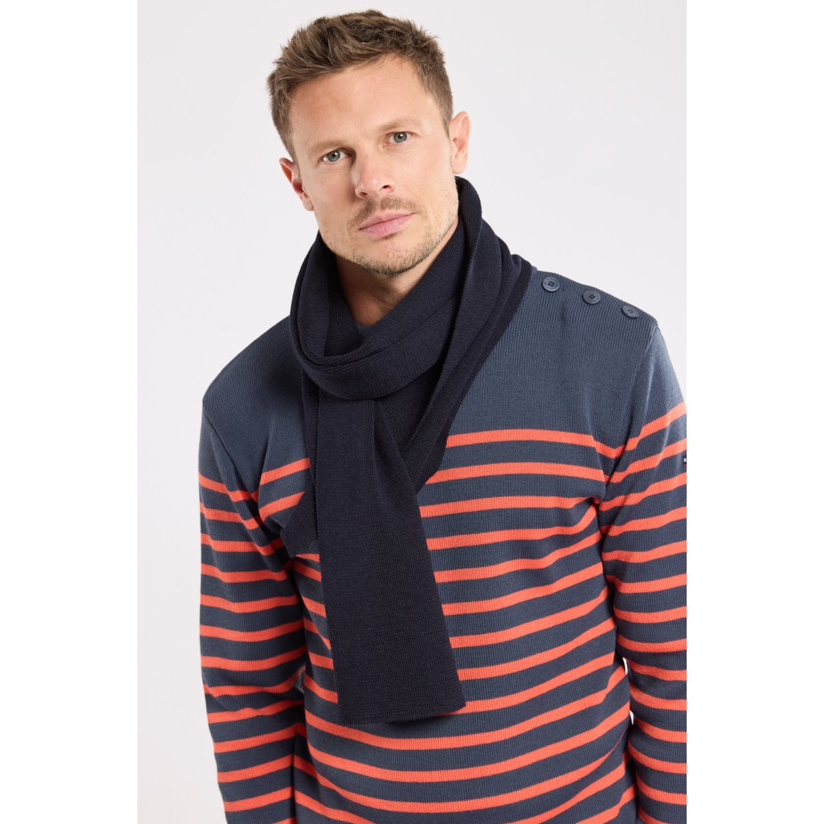 Écharpe rayée en Lambswool navire, ARMOR-LUX