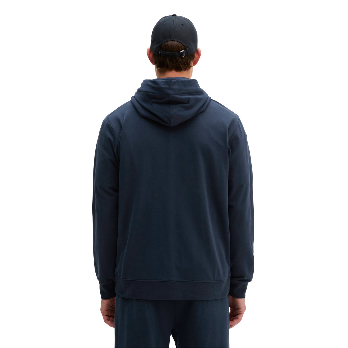 Veste à capuche coupe classique en mélange de coton bio bleu, MARC O'POLO