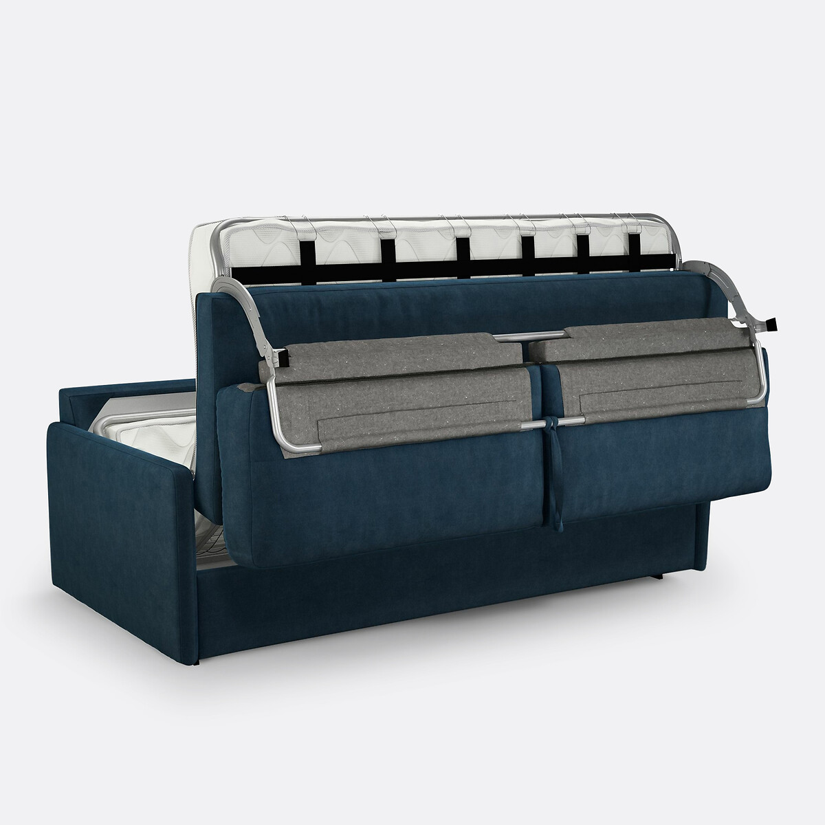 Canapé-lit en velours, 2, 3 ou 4 places, confort Bultex®, MARTA bleu de prusse, LA REDOUTE INTERIEURS