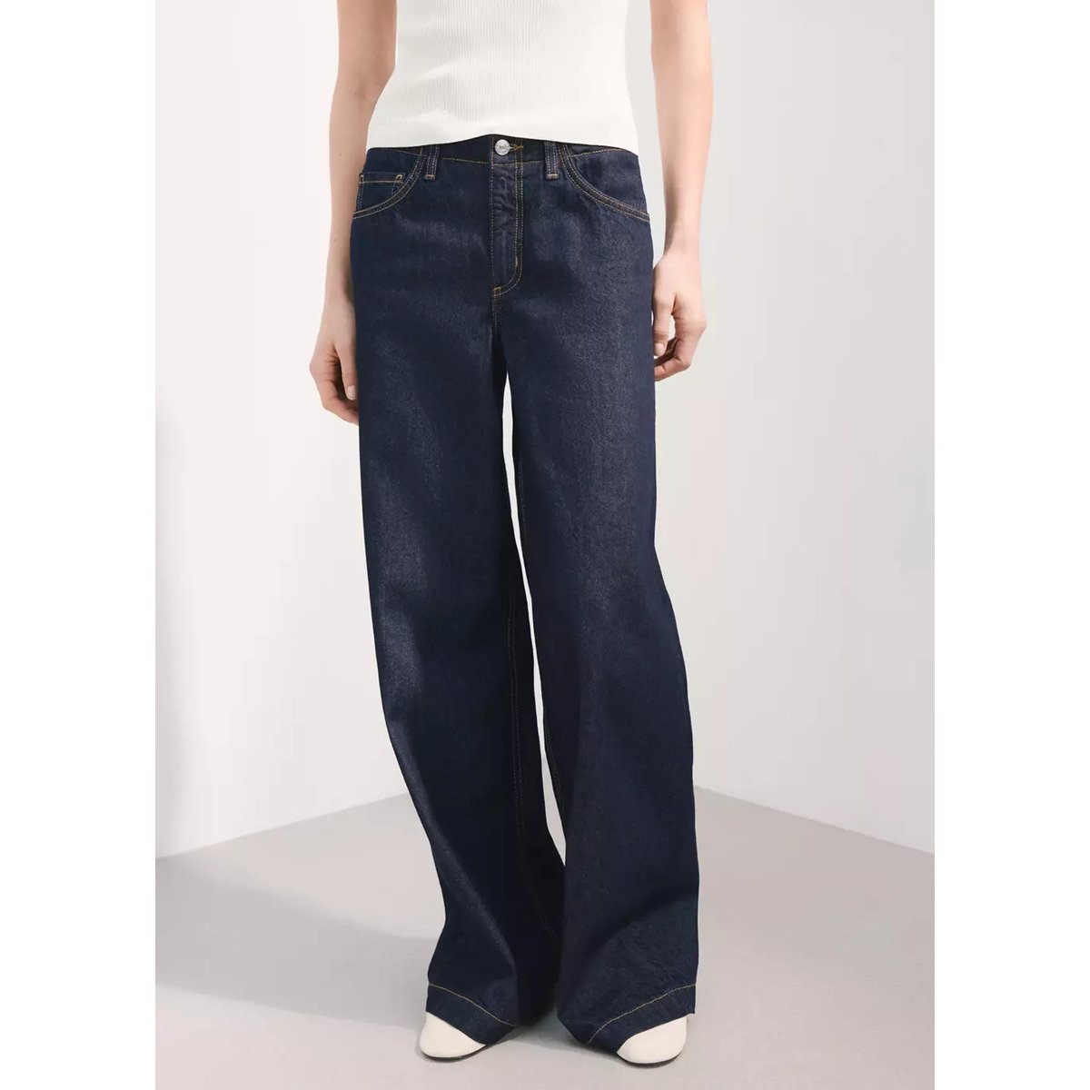 Jean large taille normale bleu, MANGO