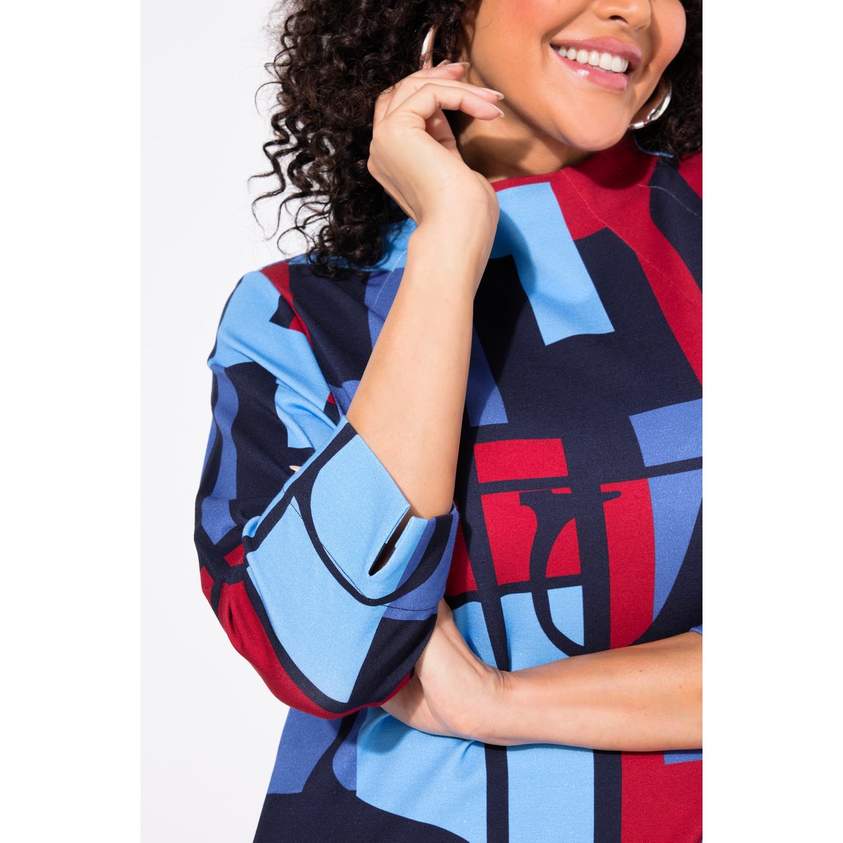 Robe en jersey point de Rome rouge rubis, ULLA POPKEN
