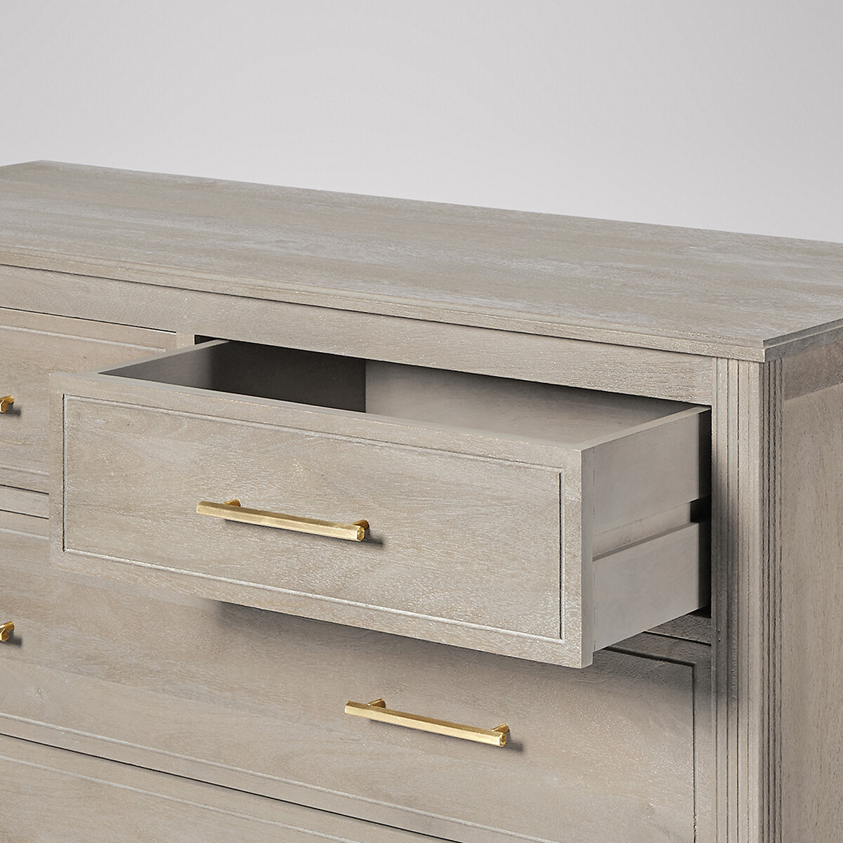 Claudine Mango Wood 4 Drawer Chest Of Drawers grey, SWOON