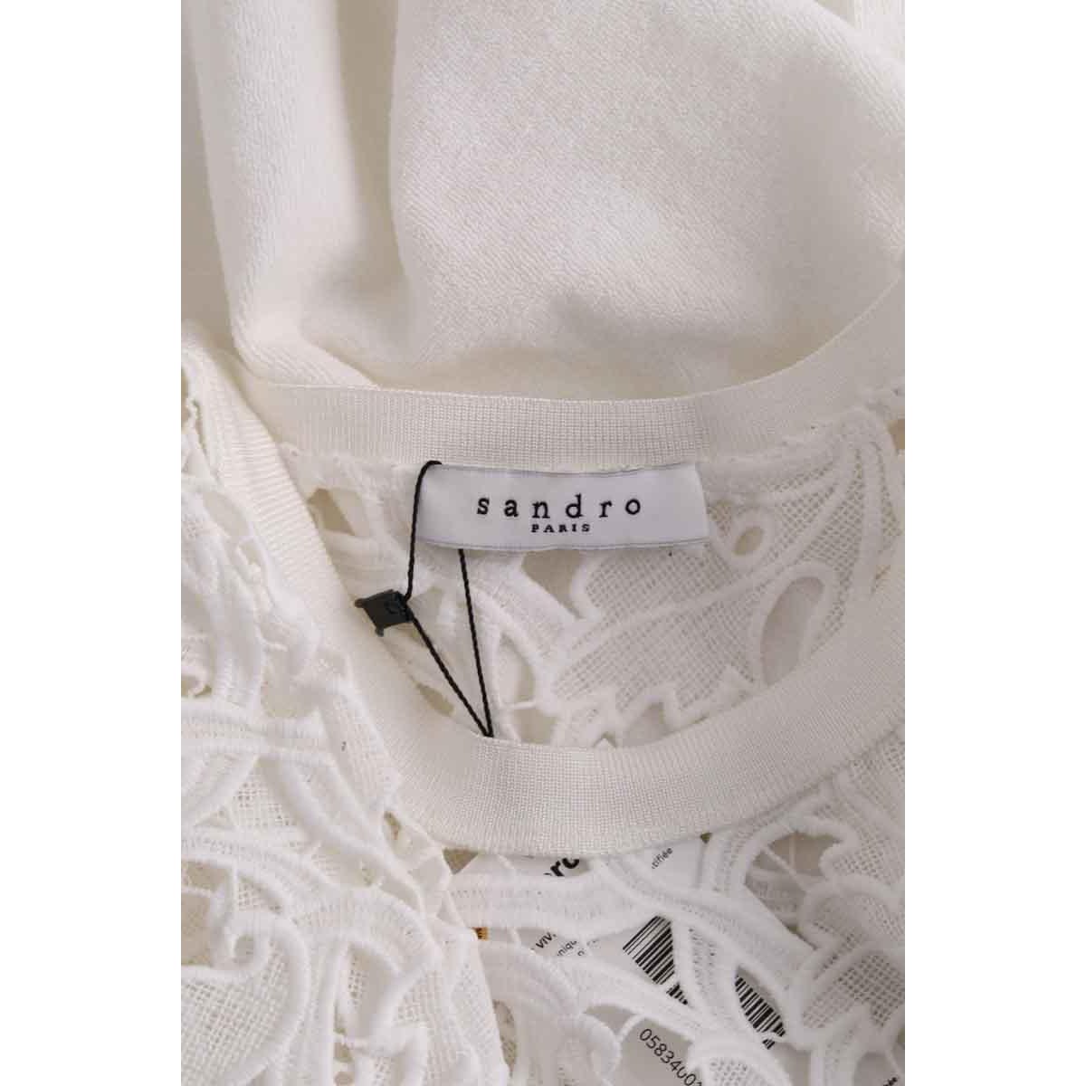 Pull - Très Bon État blanc, SANDRO