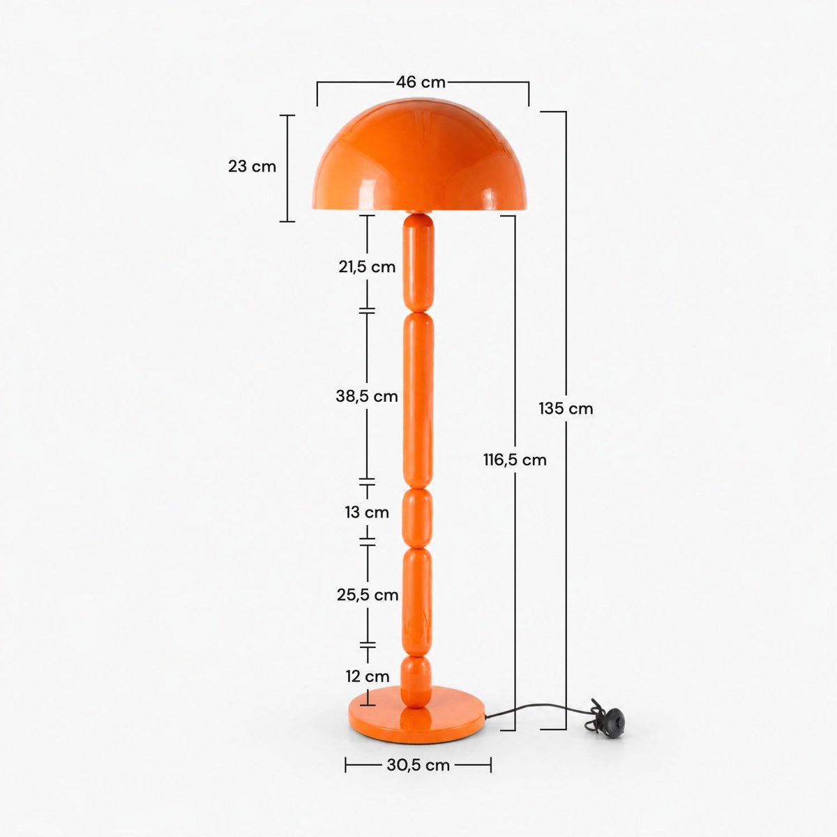 Lampadaire Romy - ROMY orange, MAISON PAVANE