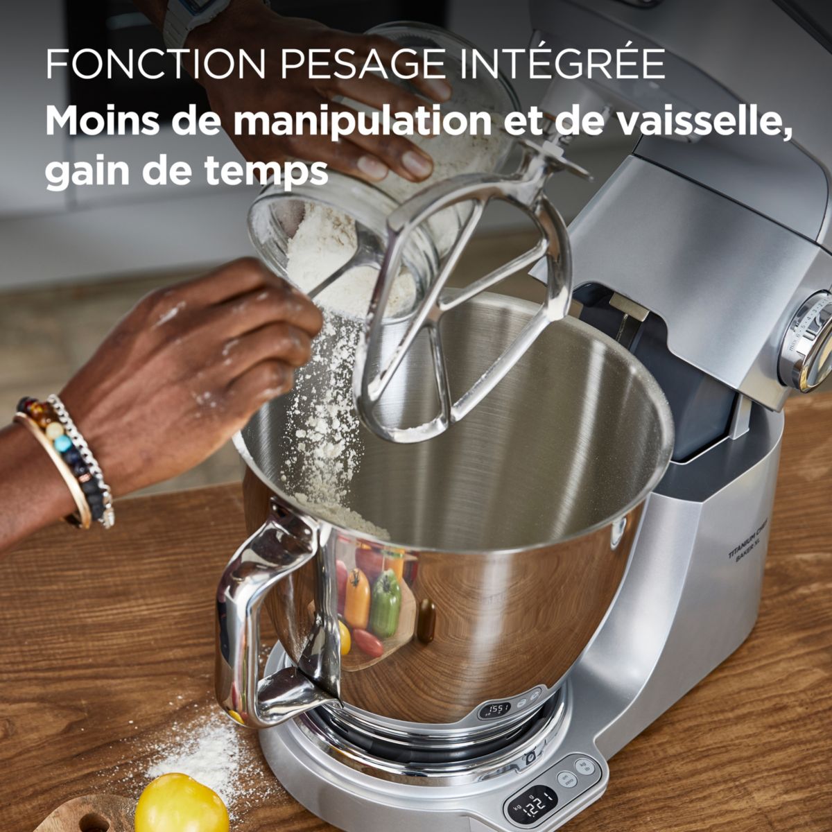 Robot pâtissier KVL85.009SI Titanium Chef Baker XL gris, KENWOOD