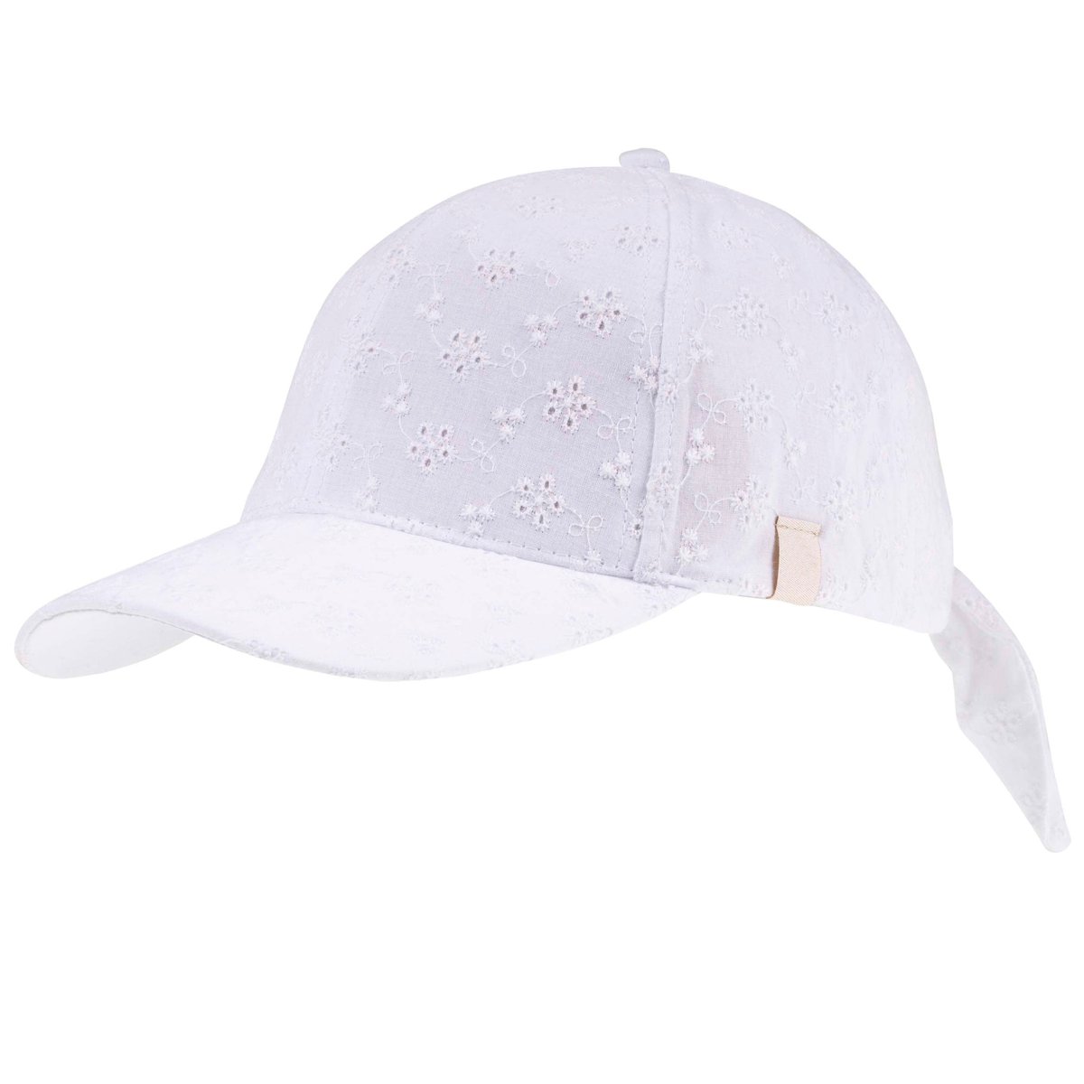 Casquette ajustable tours de tête 57-59 cm blanc broderie anglaise, ISOTONER