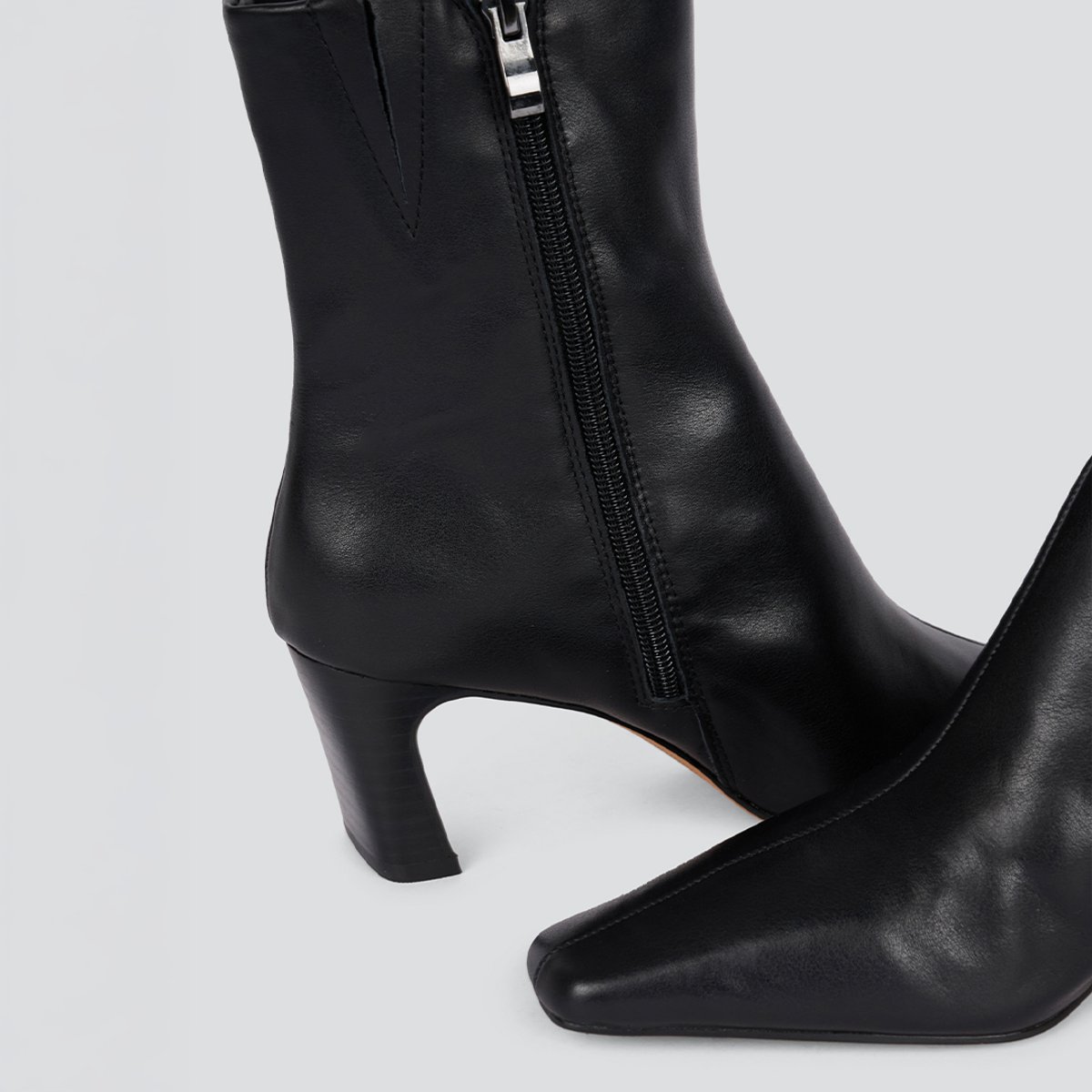 Bottines à talons cuir FLAVIA noir, BENOA