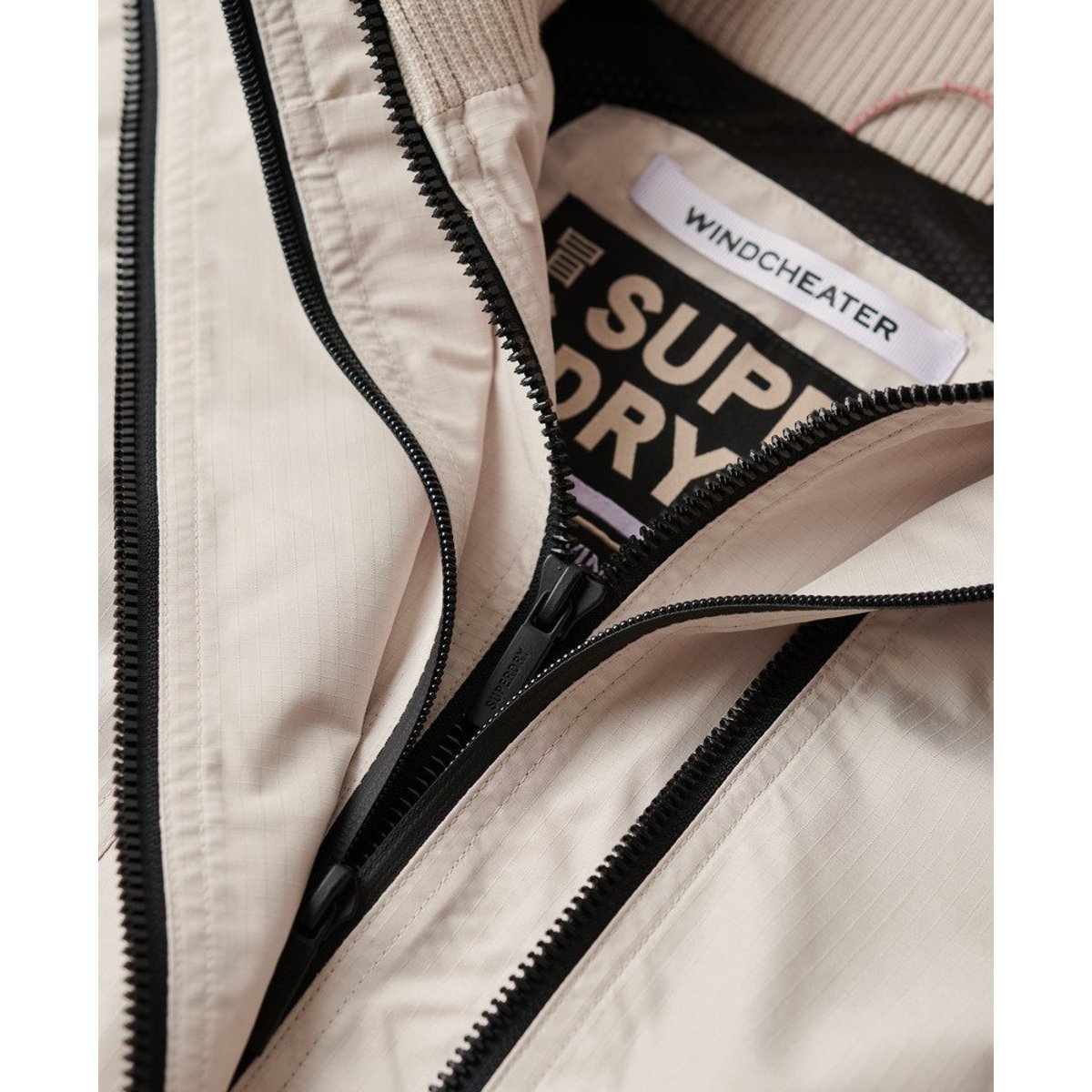 Veste à capuche brodée SD Windbreaker gris château, SUPERDRY