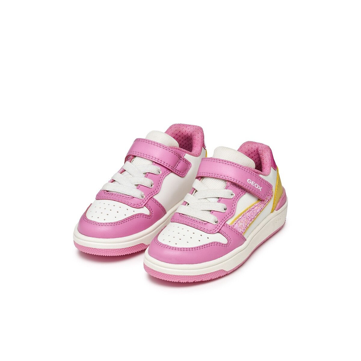 Kids Washiba Breathable Trainers pink/yellow, GEOX