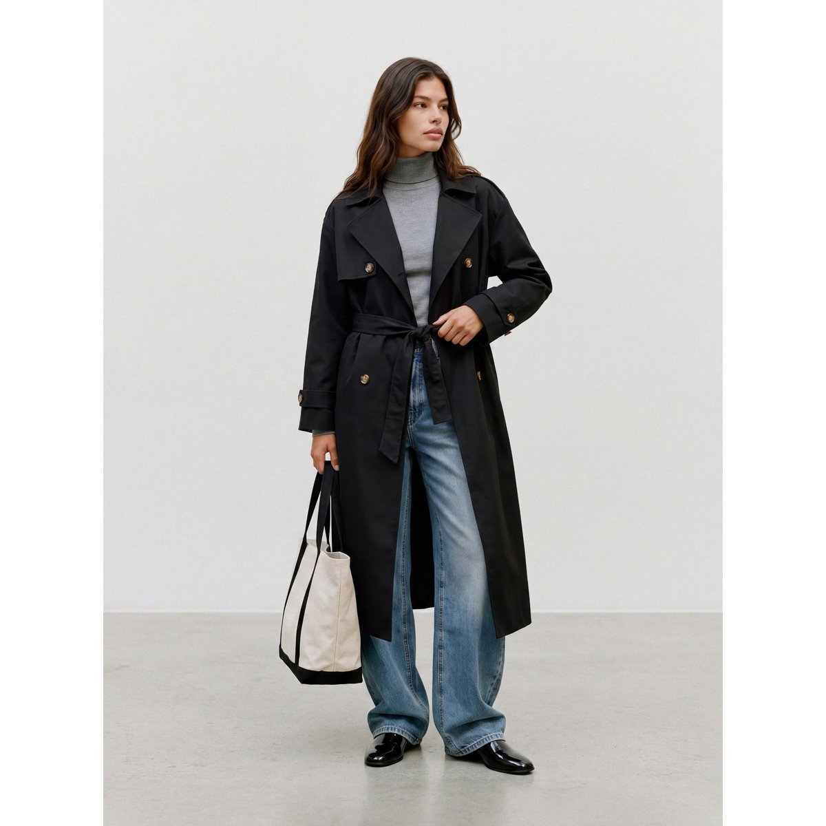Trench Coat black 1, VERO MODA