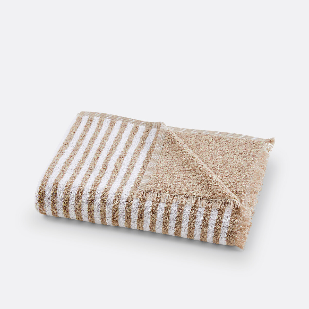 Arzon Striped 500g Terry Bath Towel string, LA REDOUTE INTERIEURS