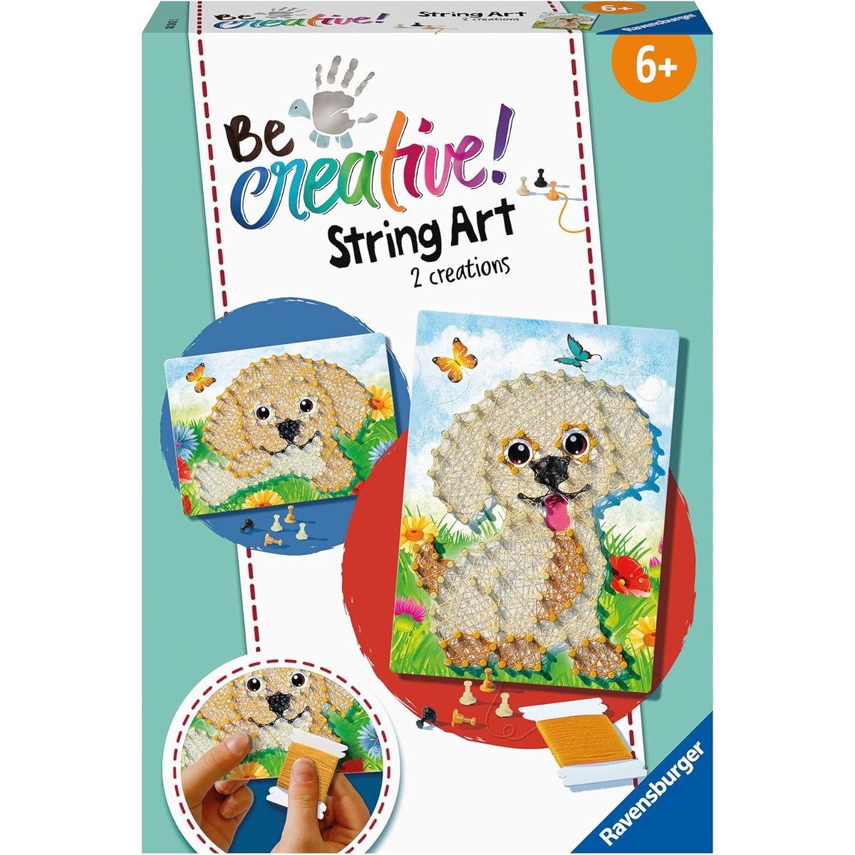 Be Creative String Art Chiens multicolore, RAVENSBURGER