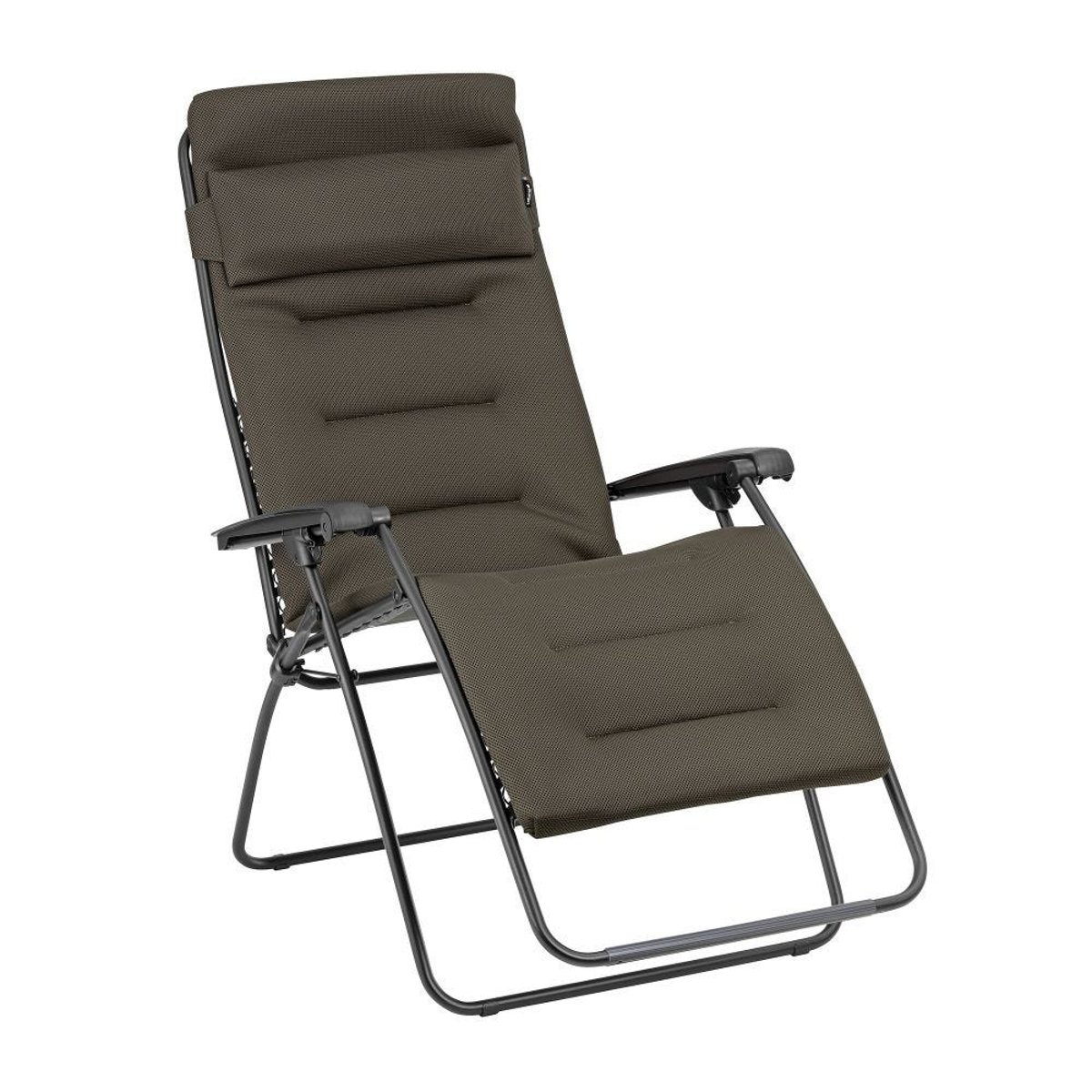 Fauteuil relax matelassé 0 gravité XL - RSX CLIP XL marron taupe, LAFUMA MOBILIER