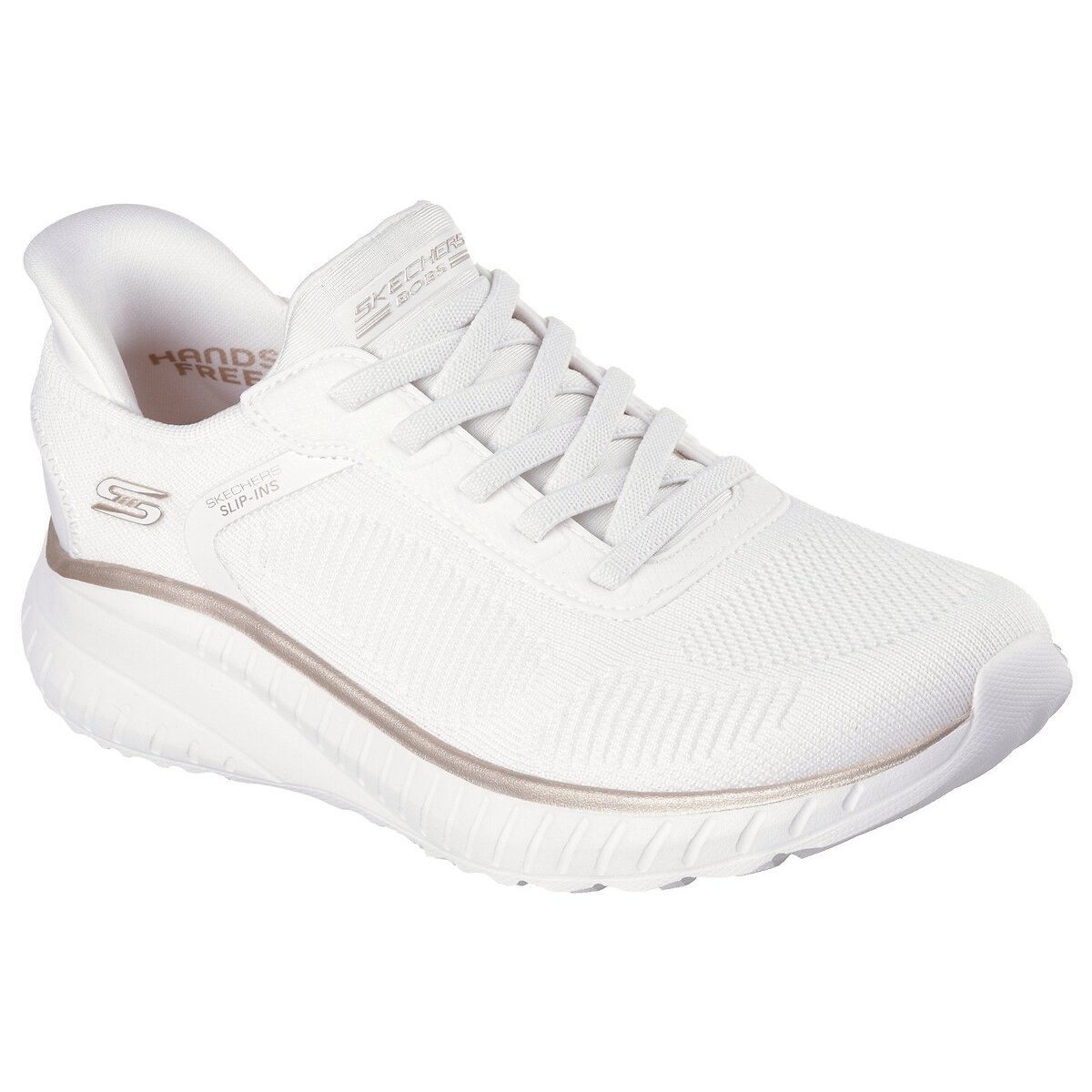 Scarpe da ginnastica slip-in: Bobs Sport Squad Chaos bianco, SKECHERS
