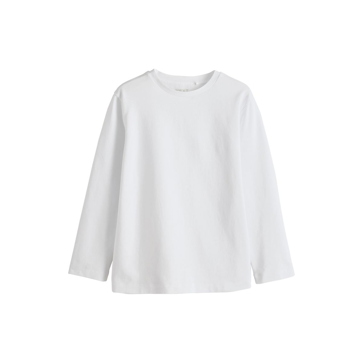 T-shirt ras du cou épais à manches longues blanc, NEXT