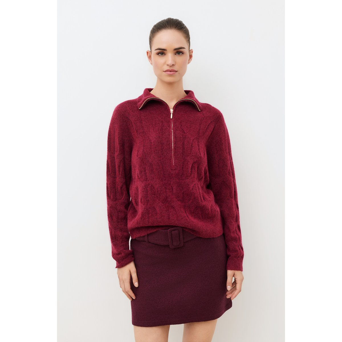 Pull droit col camionneur MTANNER bordeaux, CAROLL