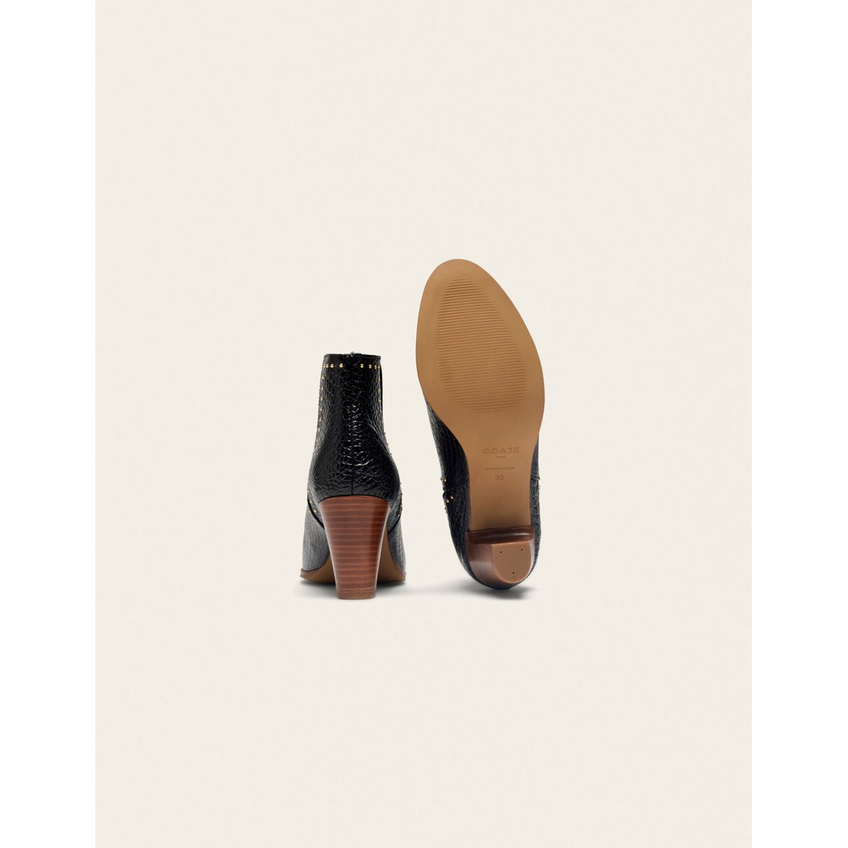 Bottines à talons Jeanne H noir, ODAJE