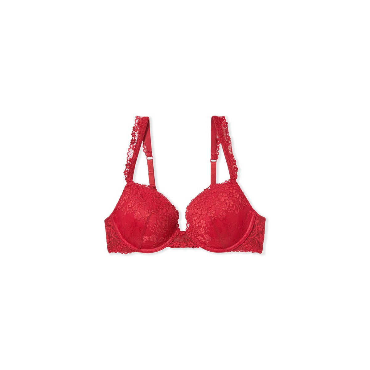 Soutien-gorge N.5 - Le coques fines plongeant en dentelle SOUPCON rouge, ETAM