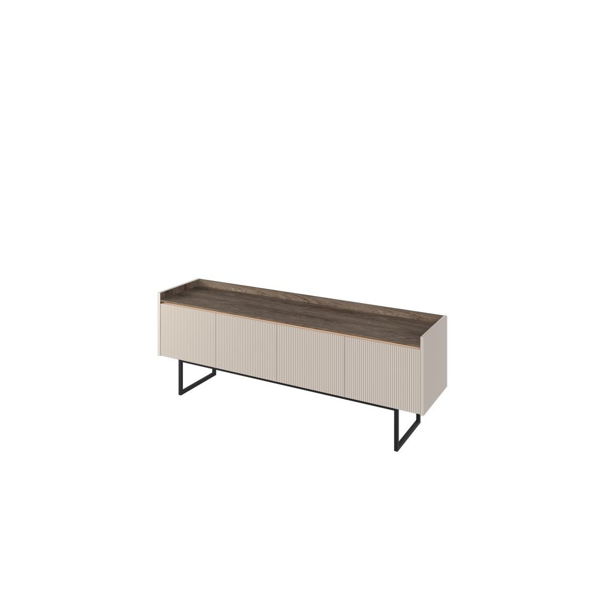 Meuble TV 166 cm panneaux de particules, LOUNA beige, BOBOCHIC
