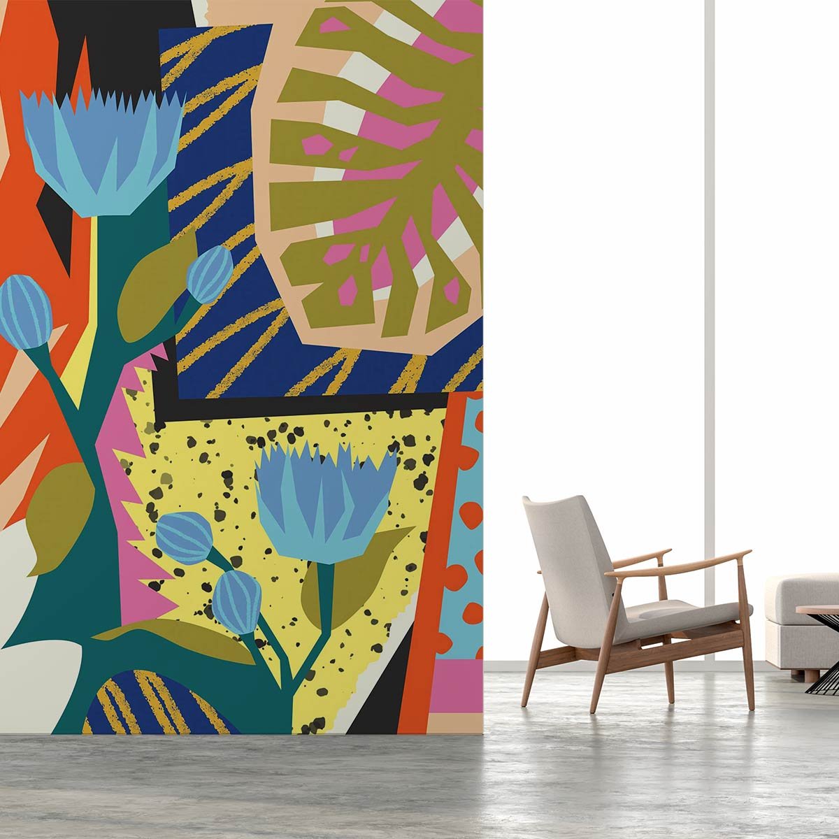 Papier peint graphique pop color intissé, HEXOA