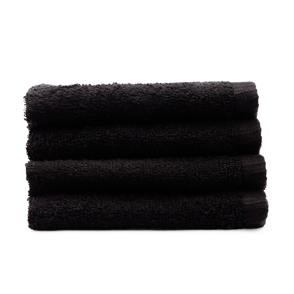 Set of 4 Quick Dry Face Cloths black, CATHERINE LANSFIELD