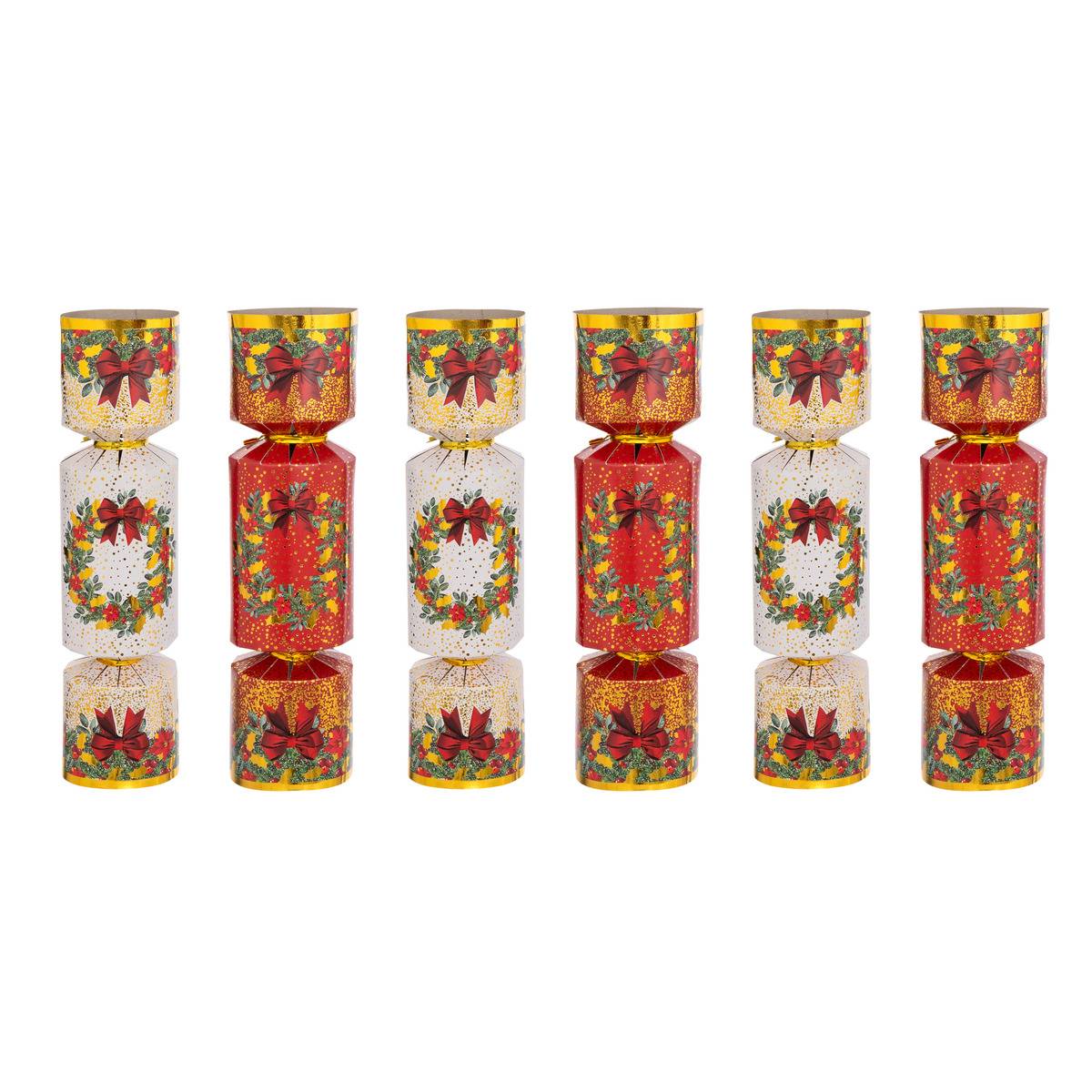 Lot de 6 crackers Casse Noisette rouge, ATMOSPHERA