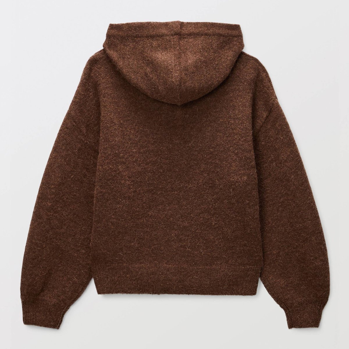 Sweat zippé uni contenant de la laine et de l'alpaga pudding, MONOPRIX