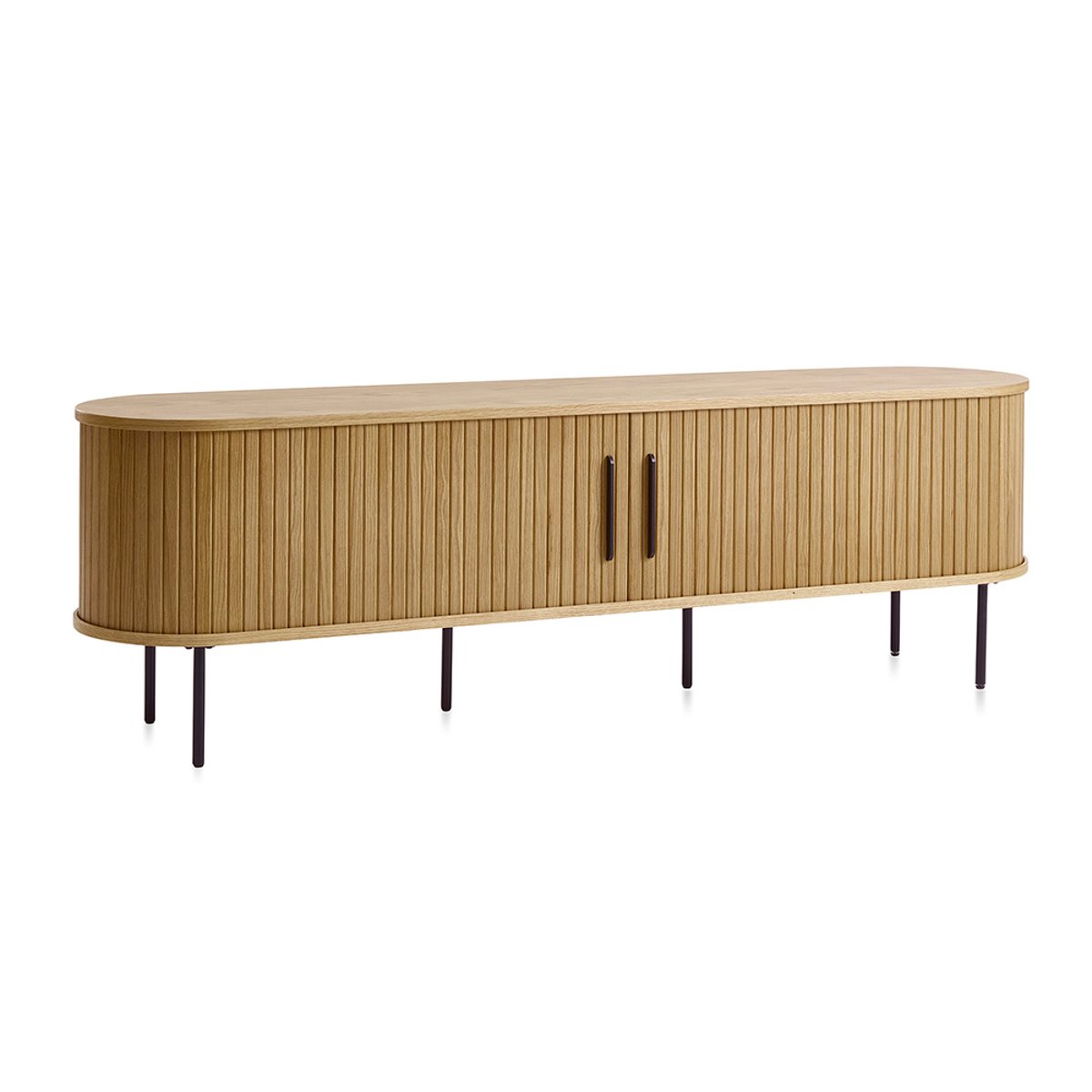 Meuble bas 2 portes 180 cm - Bois naturel - ALBA marron, MAISON AUBERTIN