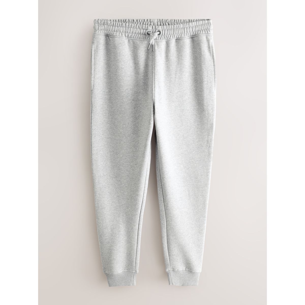 Jogging slim en jersey de coton, lot 2 noir/gris chiné, NEXT