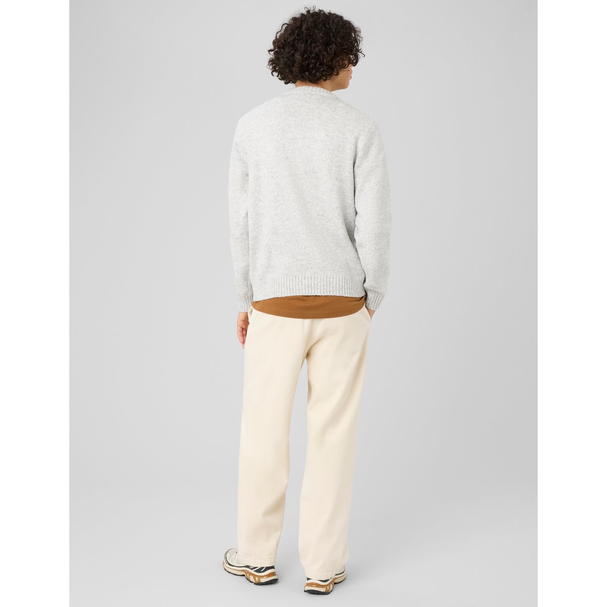 Pull mouliné gris clair, BZB