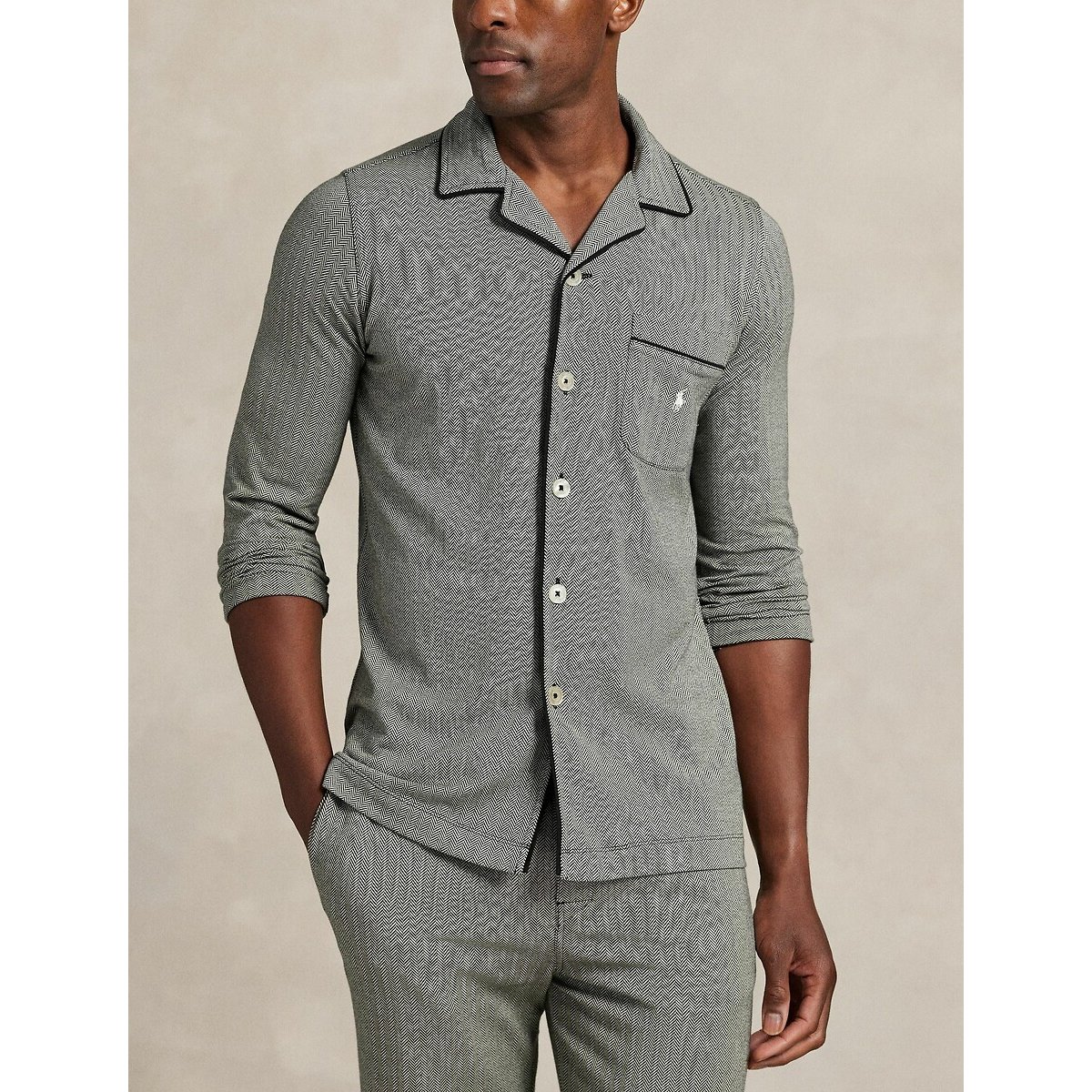 Jacquard Pyjamas black/cream, POLO RALPH LAUREN