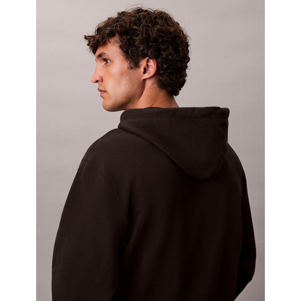 Sweat à capuche logo noir, CALVIN KLEIN JEANS