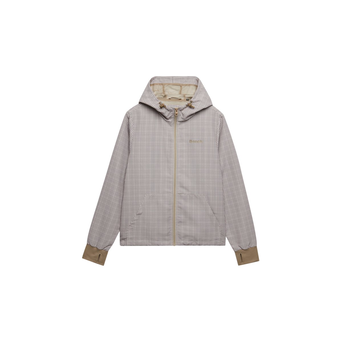 Veste à capuche Bench avec fermeture éclair carreaux légers mélancoliques/ dune, SUPERDRY
