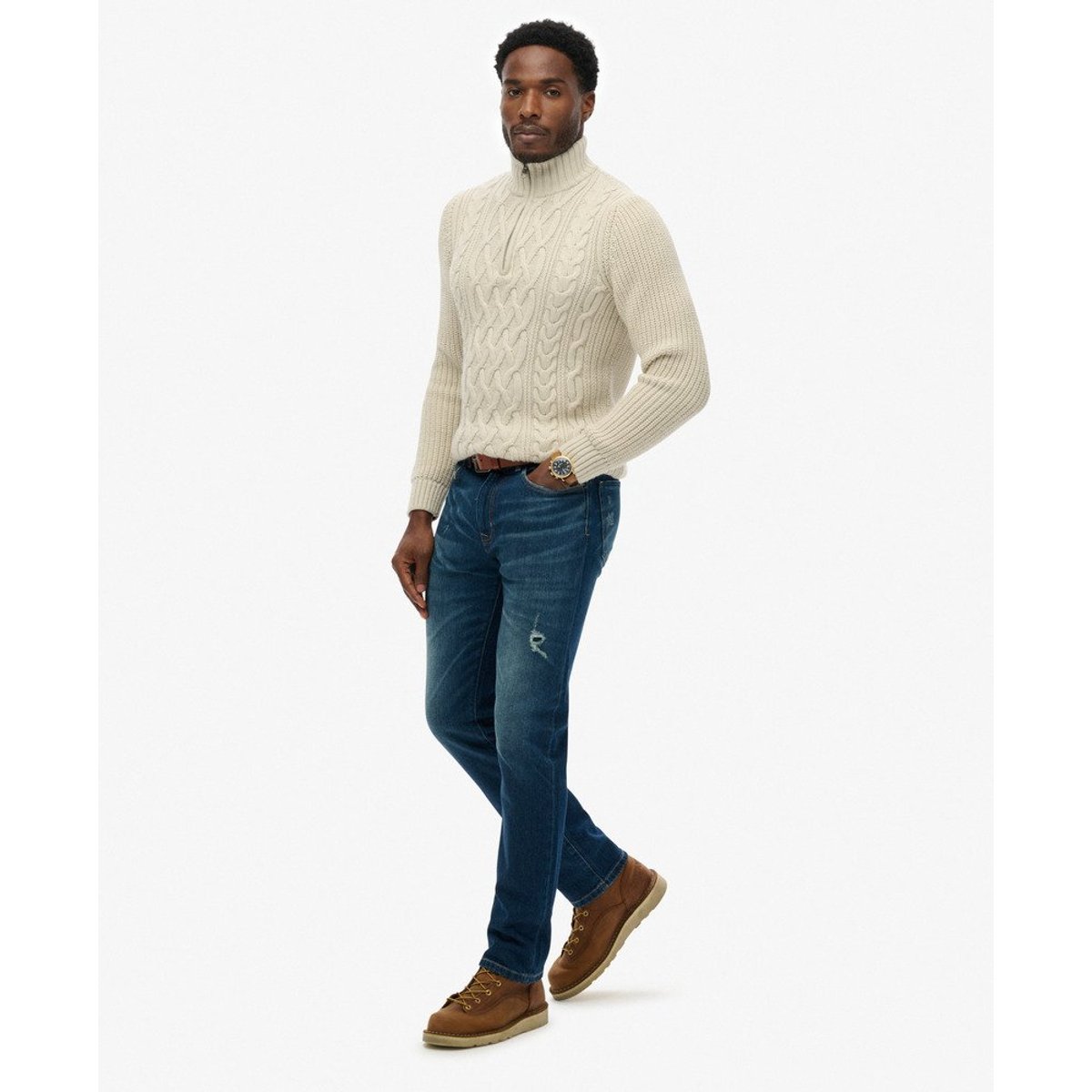 The Merchant Store - Jean Slim indigo foncé vintage, SUPERDRY