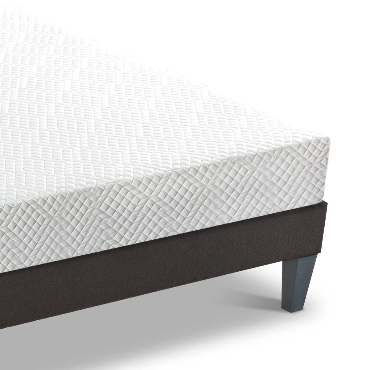 Pack Absolu 90x200 cm Matelas Mousse + Sommier Bois + Accessoires blanc, BELLECOUR