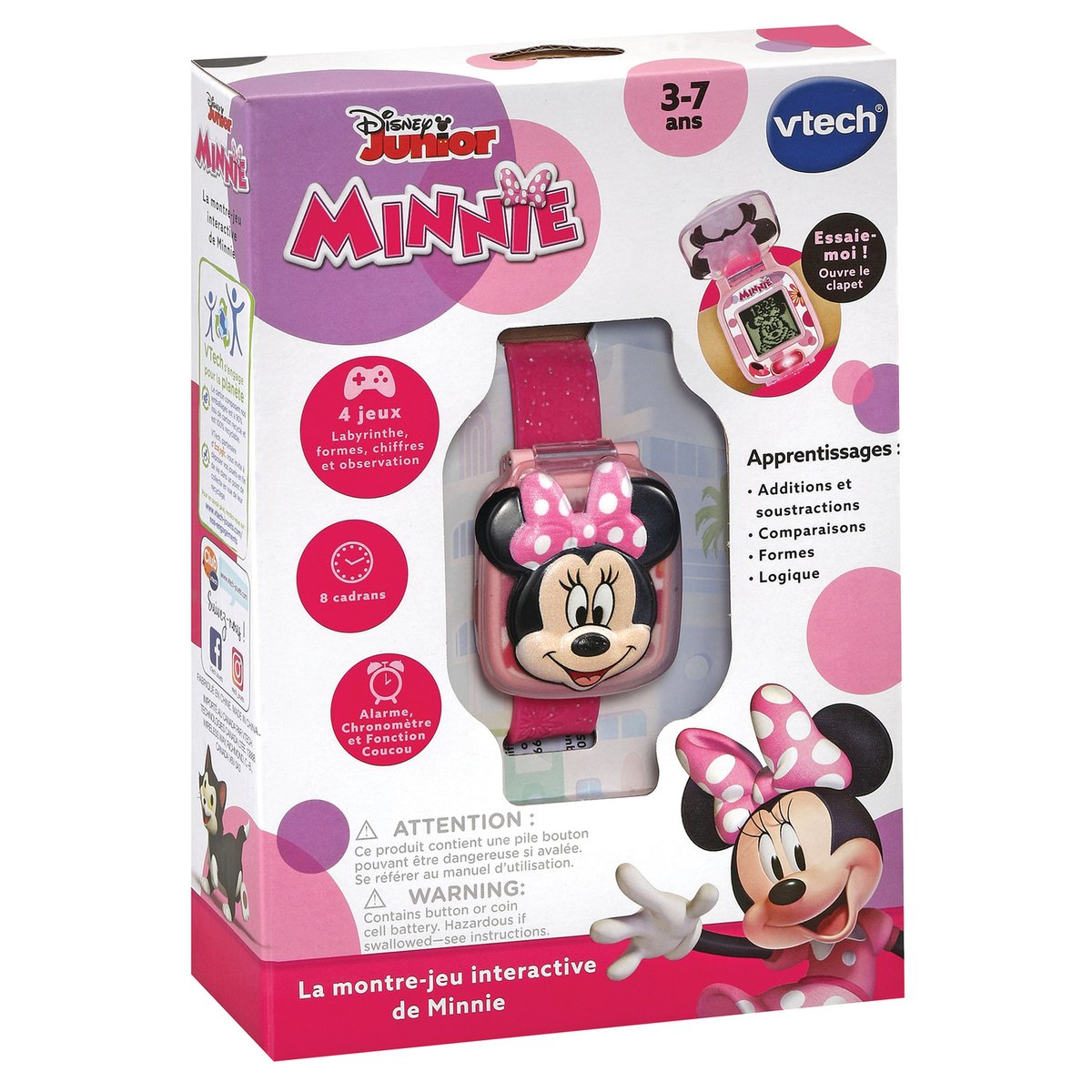 La montre-jeu interactive de minnie multicolore, VTECH