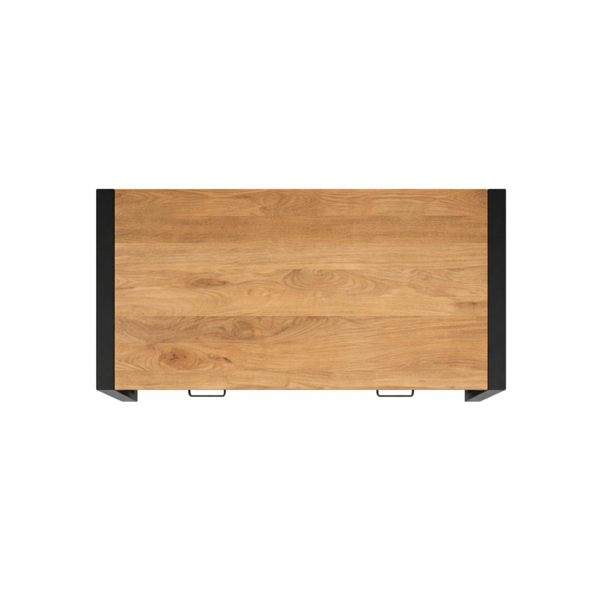 Table basse bois/métal 2 tiroirs MILORA bois clair, PIER IMPORT