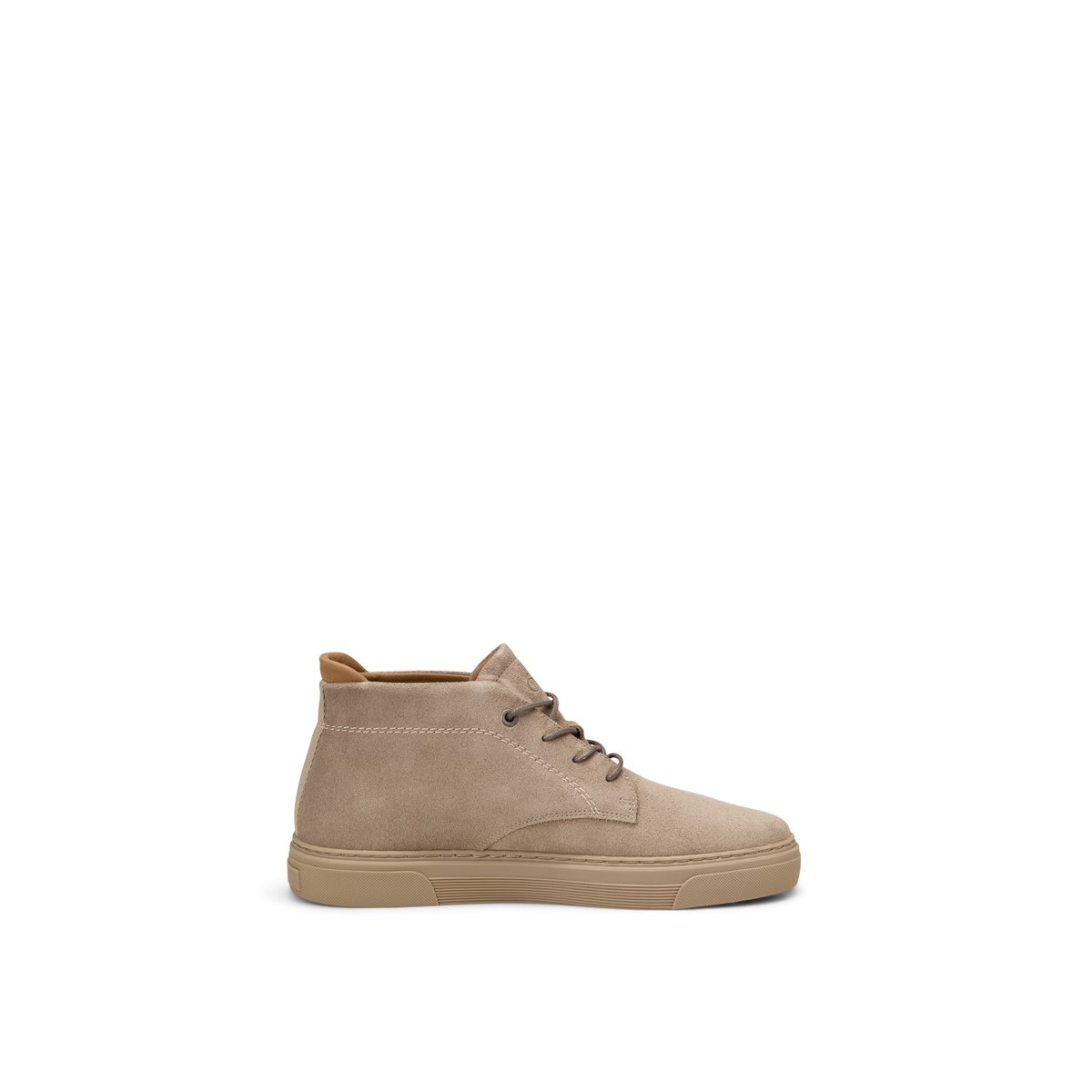 Lacets modèle Malte en cuir de vachette velours doux beige, MARC O'POLO