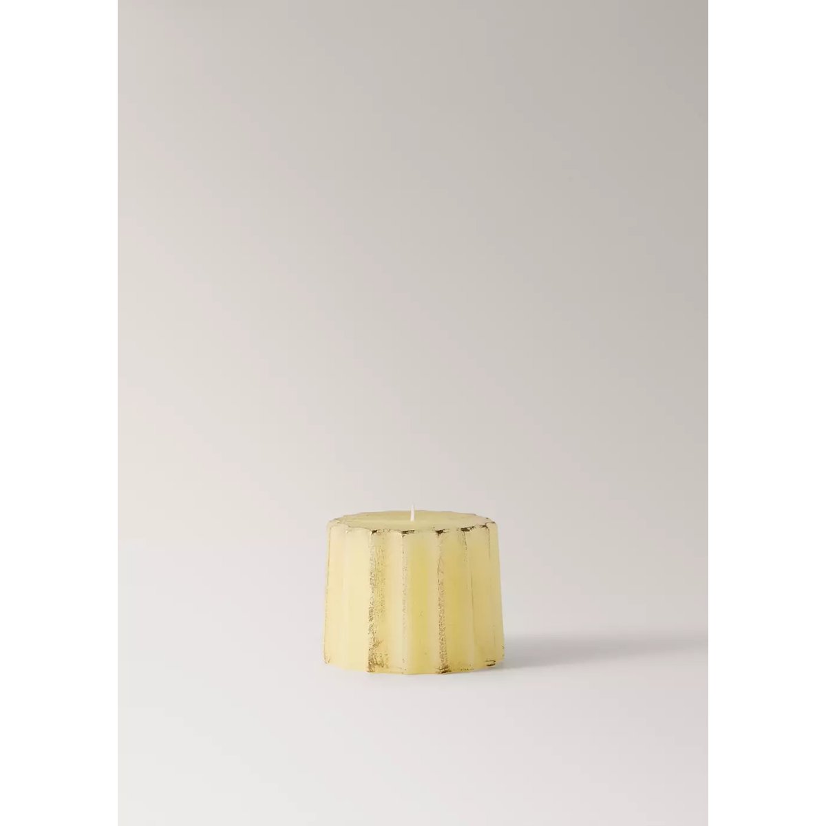 Bougie géométrique 700 g blanc cassé, MANGO HOME