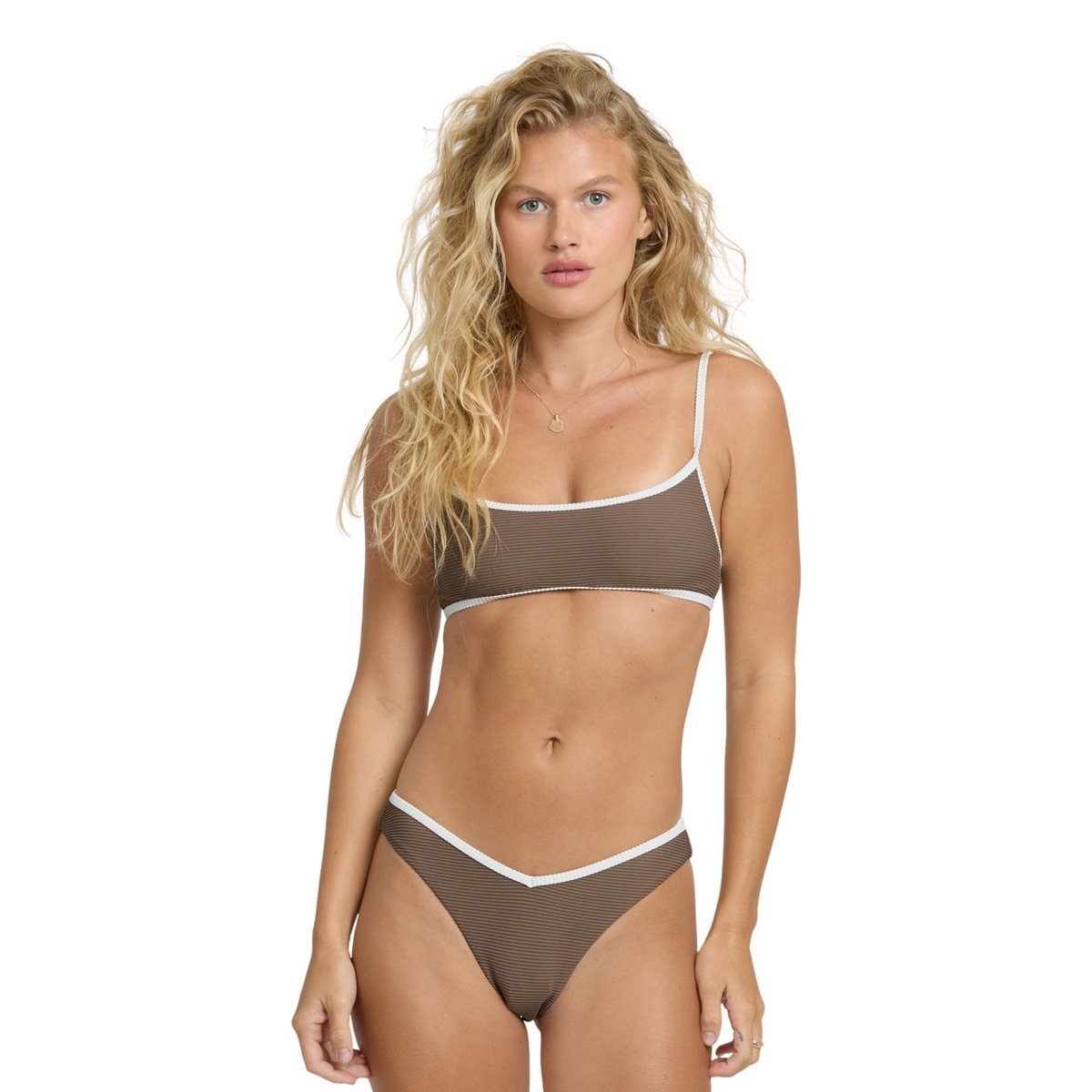 Haut de bikini cropped TANLINES BOUND JACLYN CROP marron incense, BILLABONG
