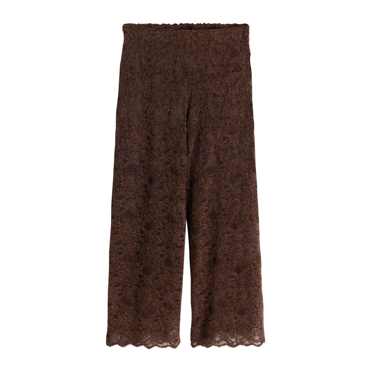 Pantalon large en dentelle chenille marron chocolat, NEXT